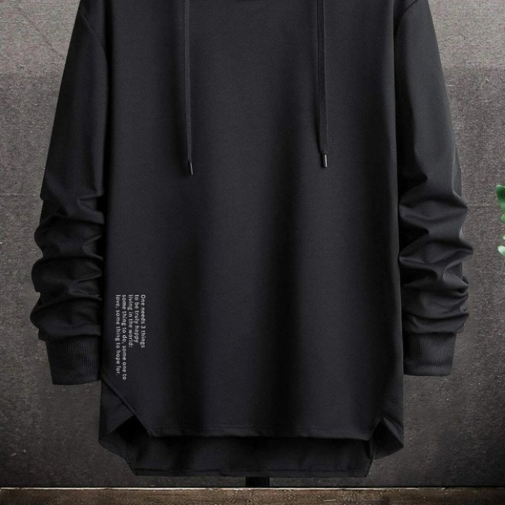 Black Mens Hoodie - Picture 2 of 7